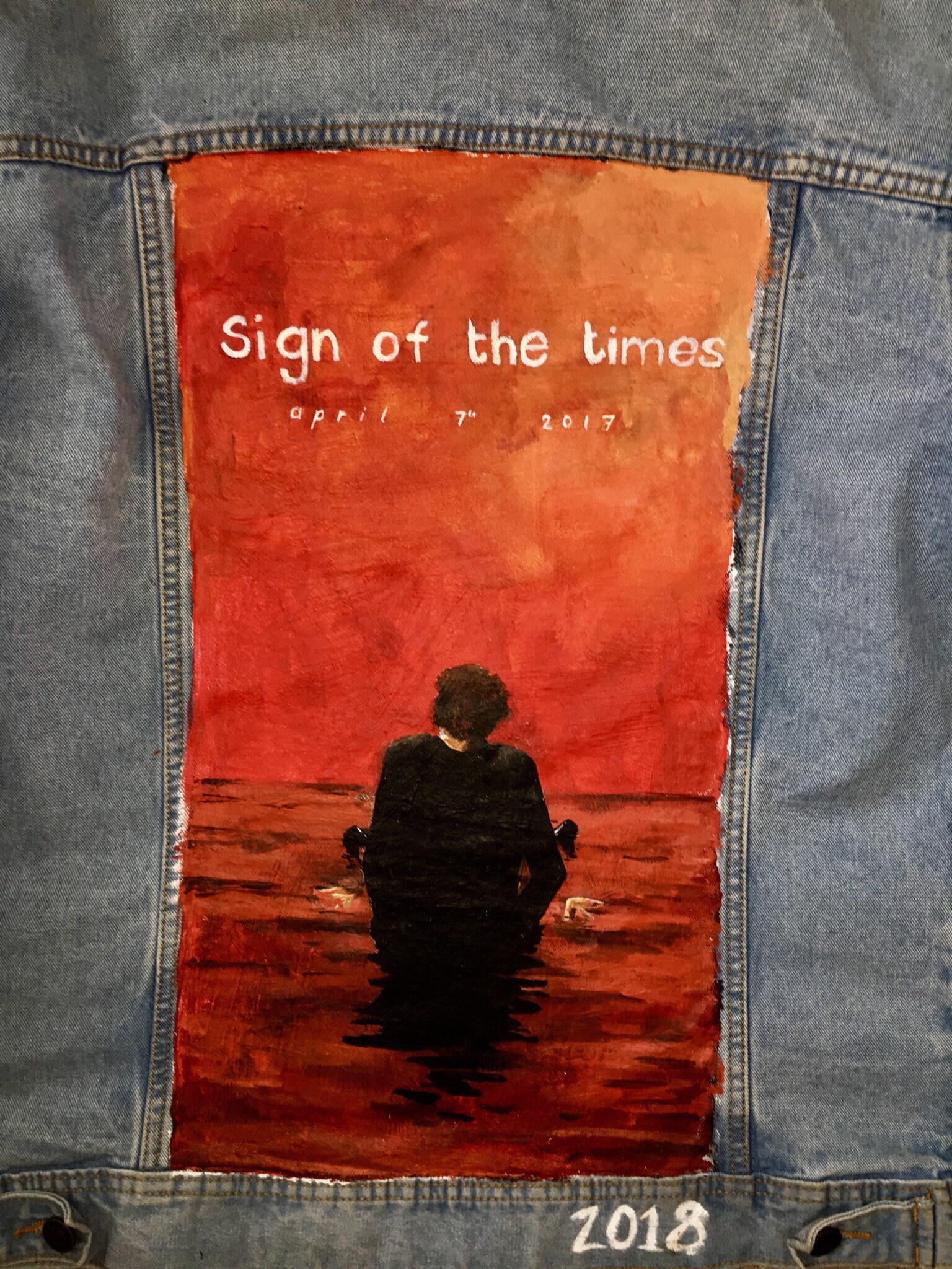 Hand Painted Denim Jacket - Etsy 