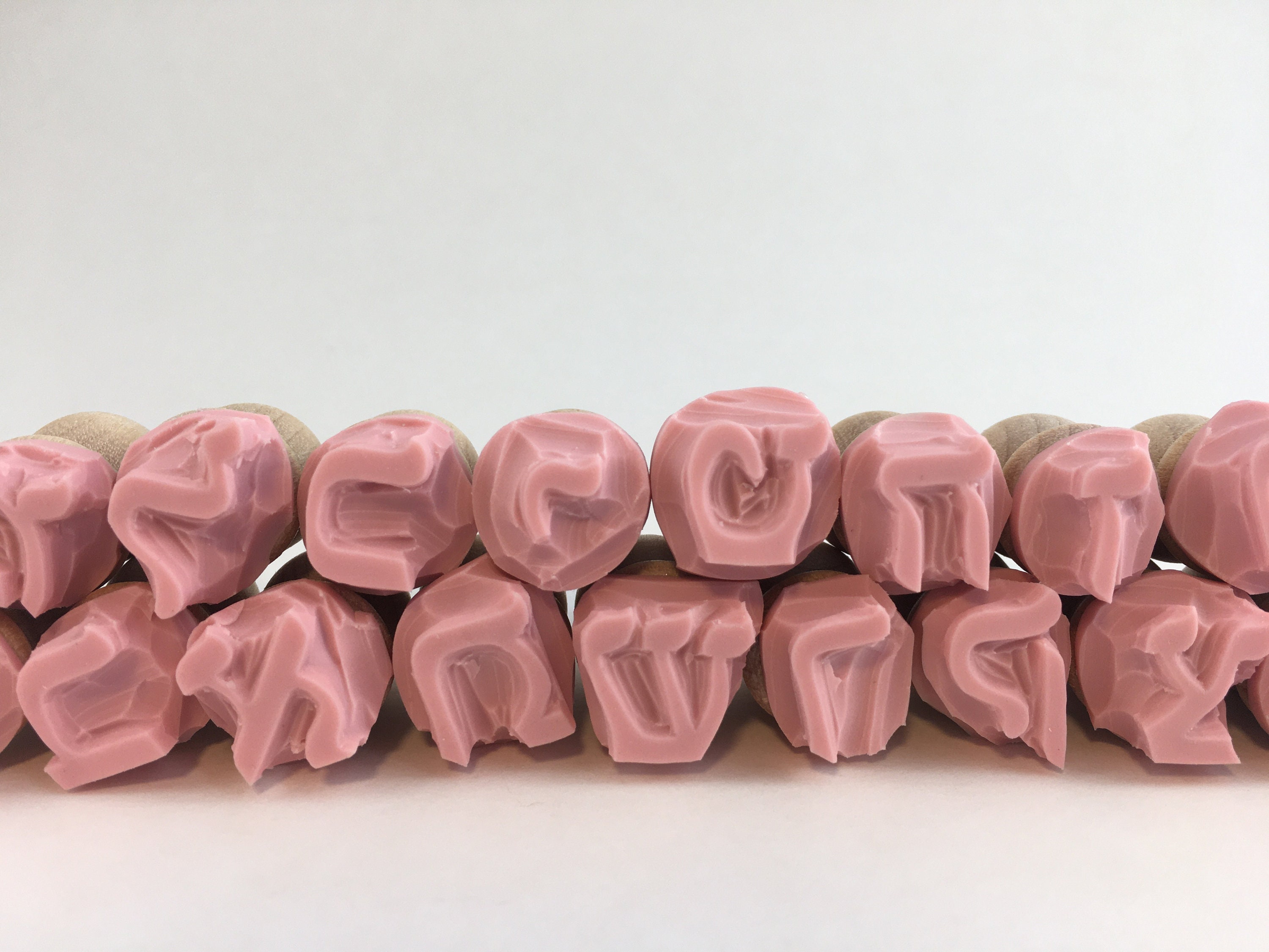 Hebrew Alphabet HandCarved Rubber Stamp Set Block Letters Etsy