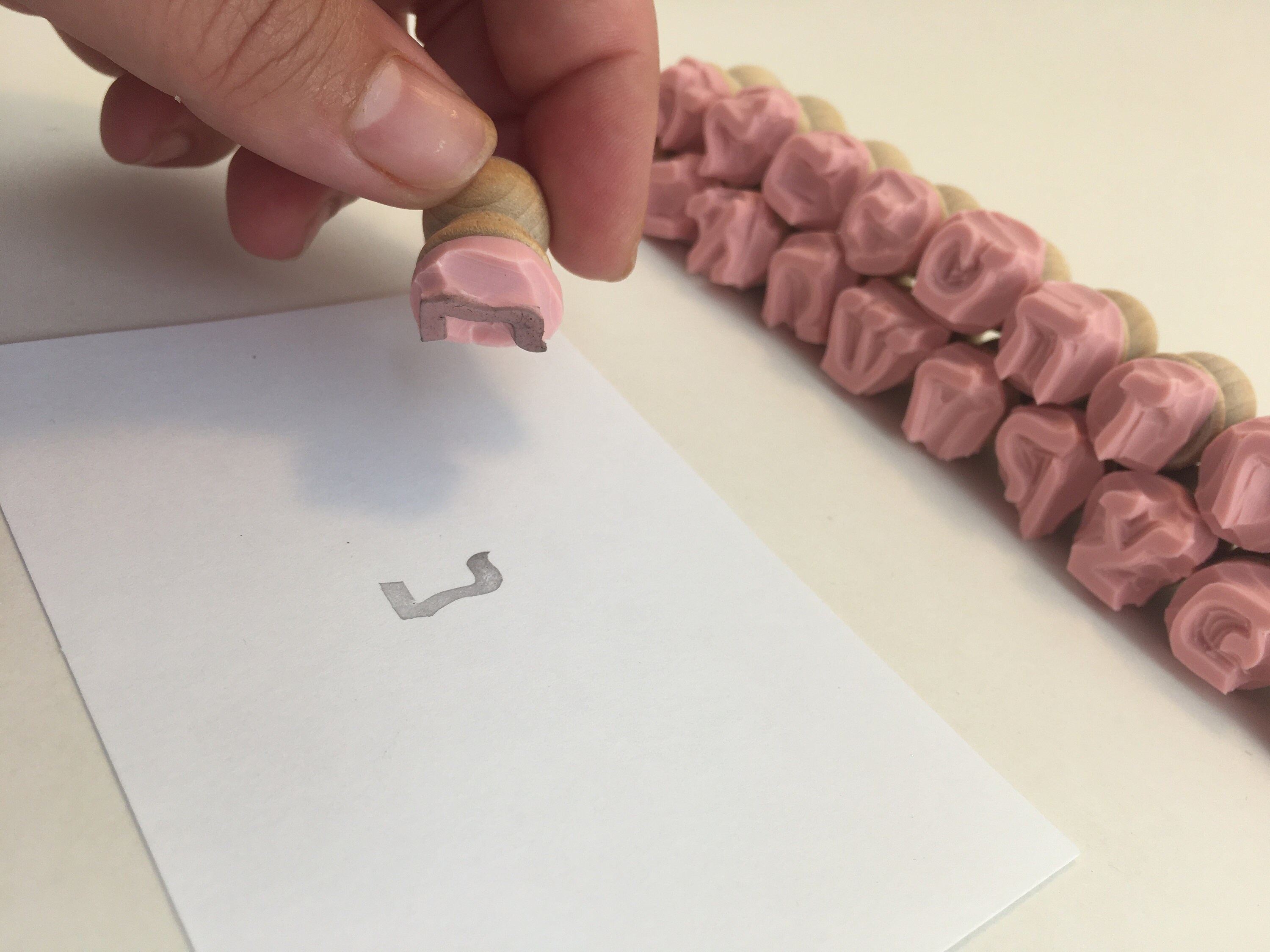 Hebrew Alphabet HandCarved Rubber Stamp Set Block Letters Etsy