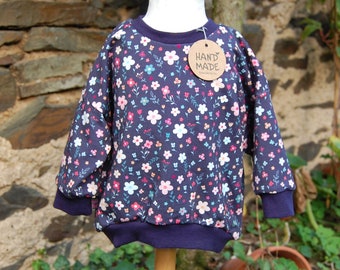 Oversized Sweater Sommersweat Blumen