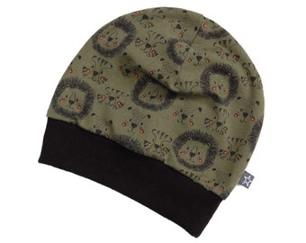 Beanie "Löwen" Wunschgröße khaki