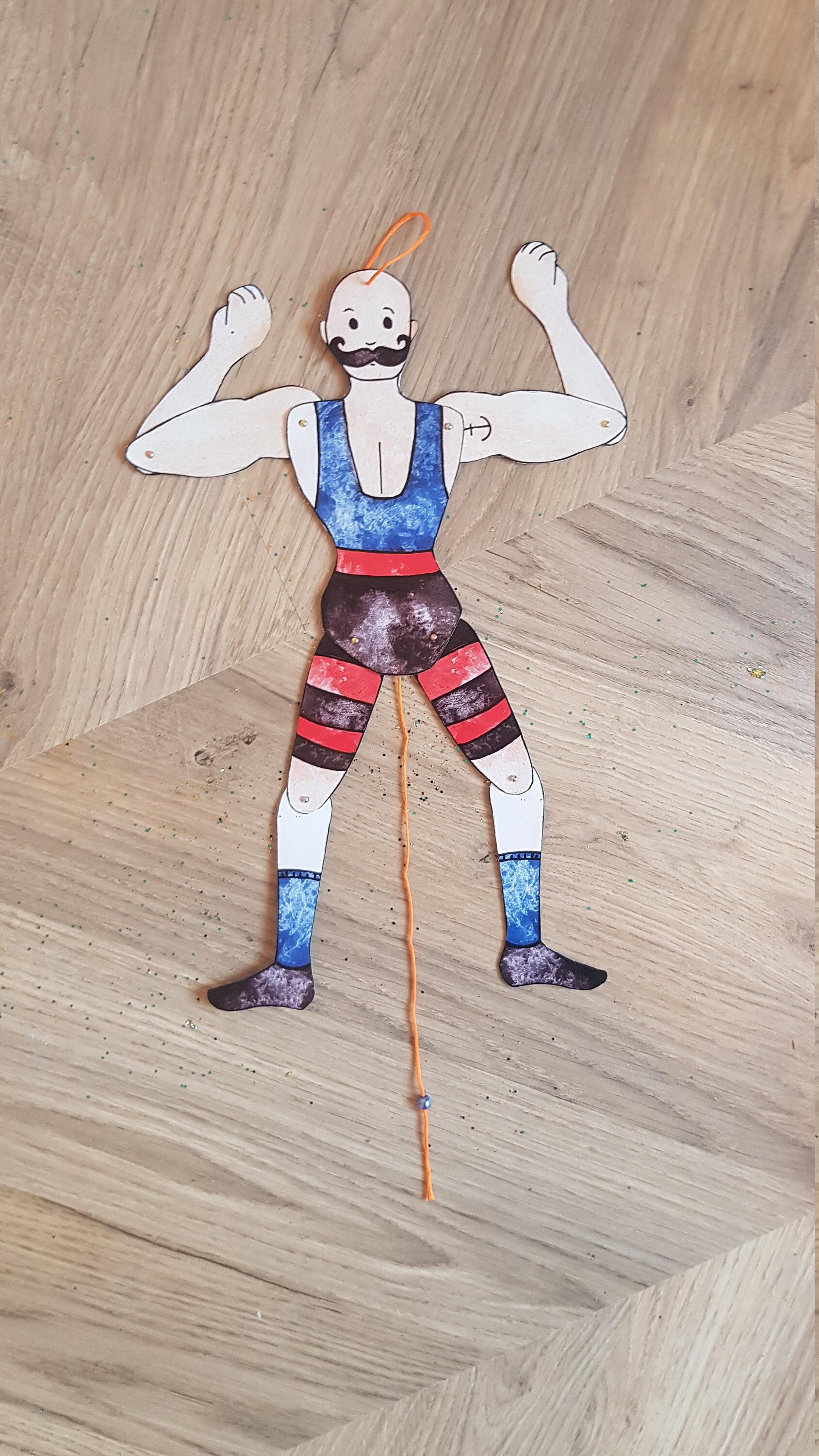 Circus Craft Jumping Jack Puppet Kit Etsy UK