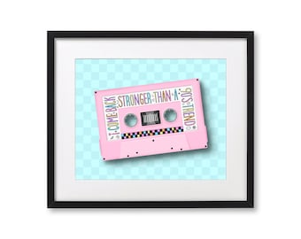 Willow "I come back stronger than a 90s trend" - Evermore - Hand Lettered Print - Wall Art