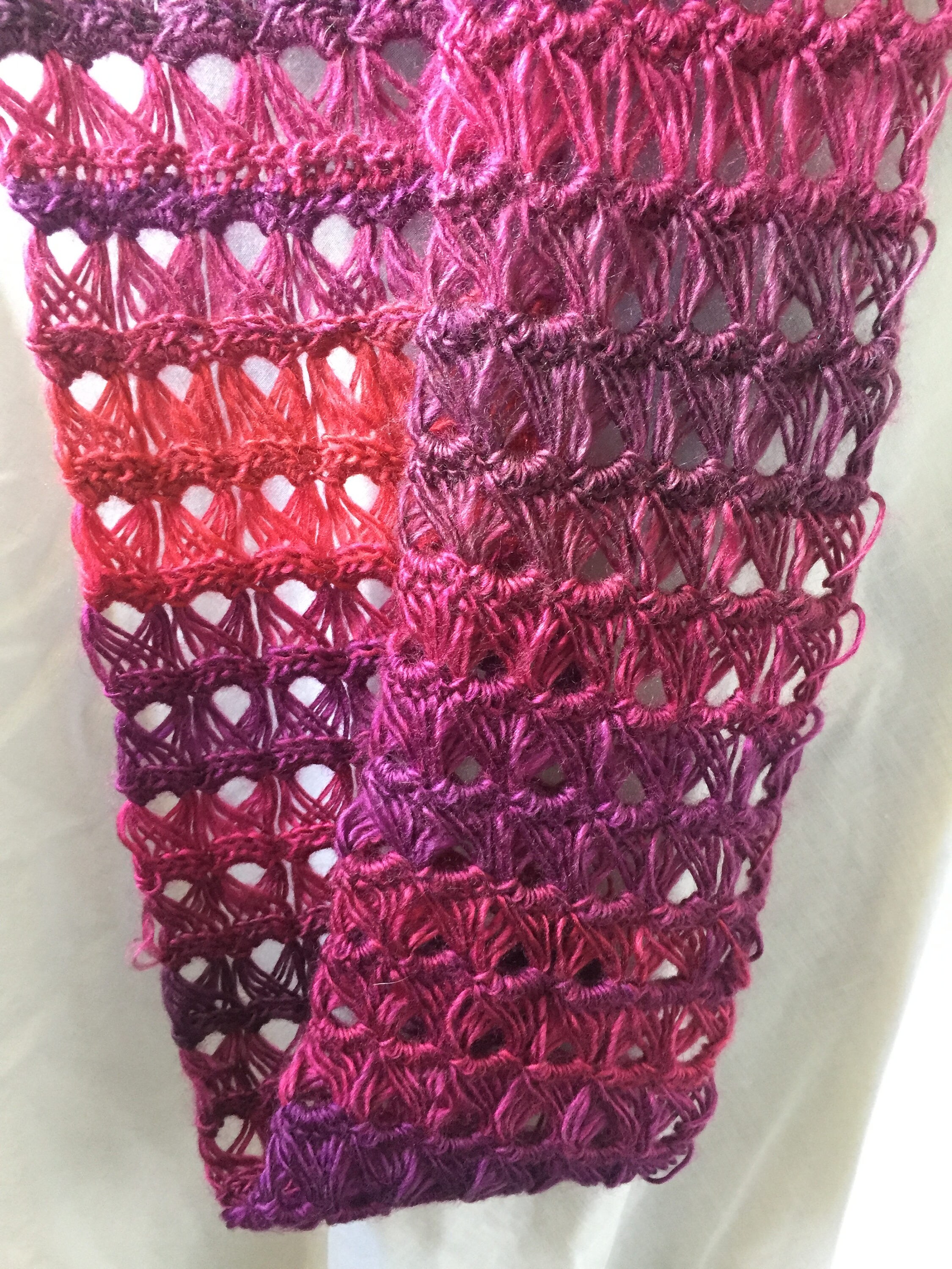 Crocheted Broomstick Lace Infinity Scarf, Accessory, Browns, Pinks or