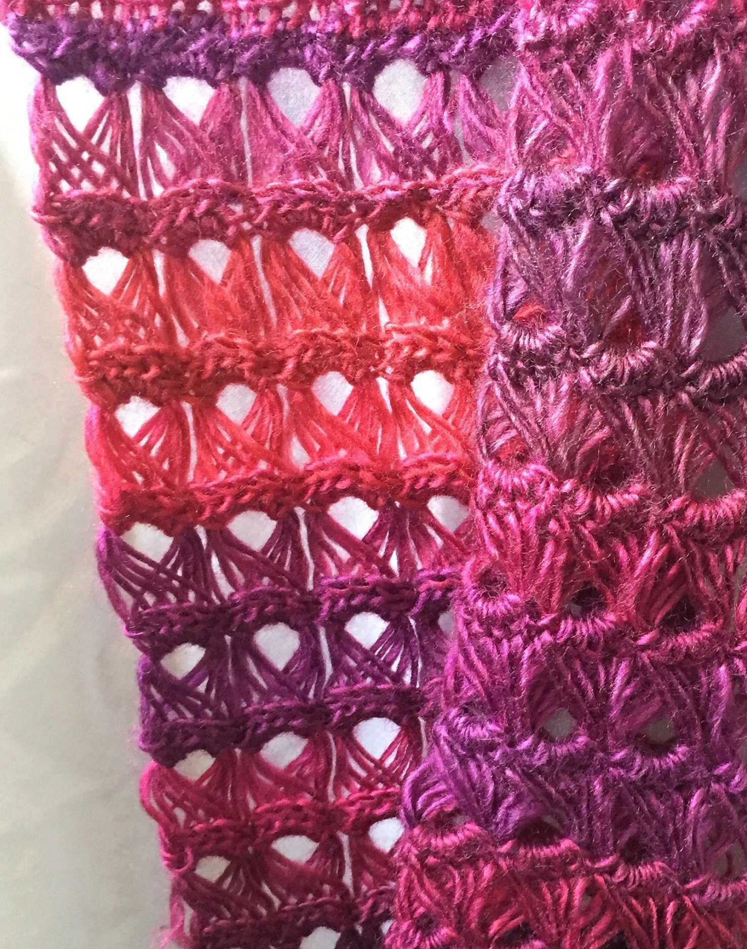 Crocheted Broomstick Lace Infinity Scarf, Accessory, Browns, Pinks or