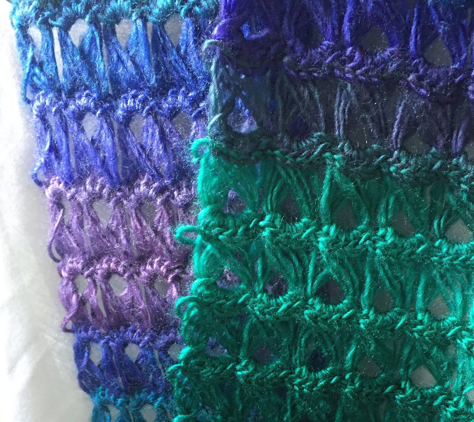 Crocheted Broomstick Lace Infinity Scarf, Accessory, Browns, Pinks or