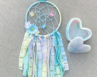 Pastel dreamcatcher with matching heart shaped trinket box