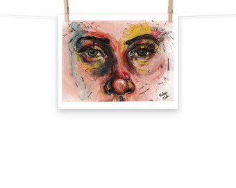 Abstract Eyes Print