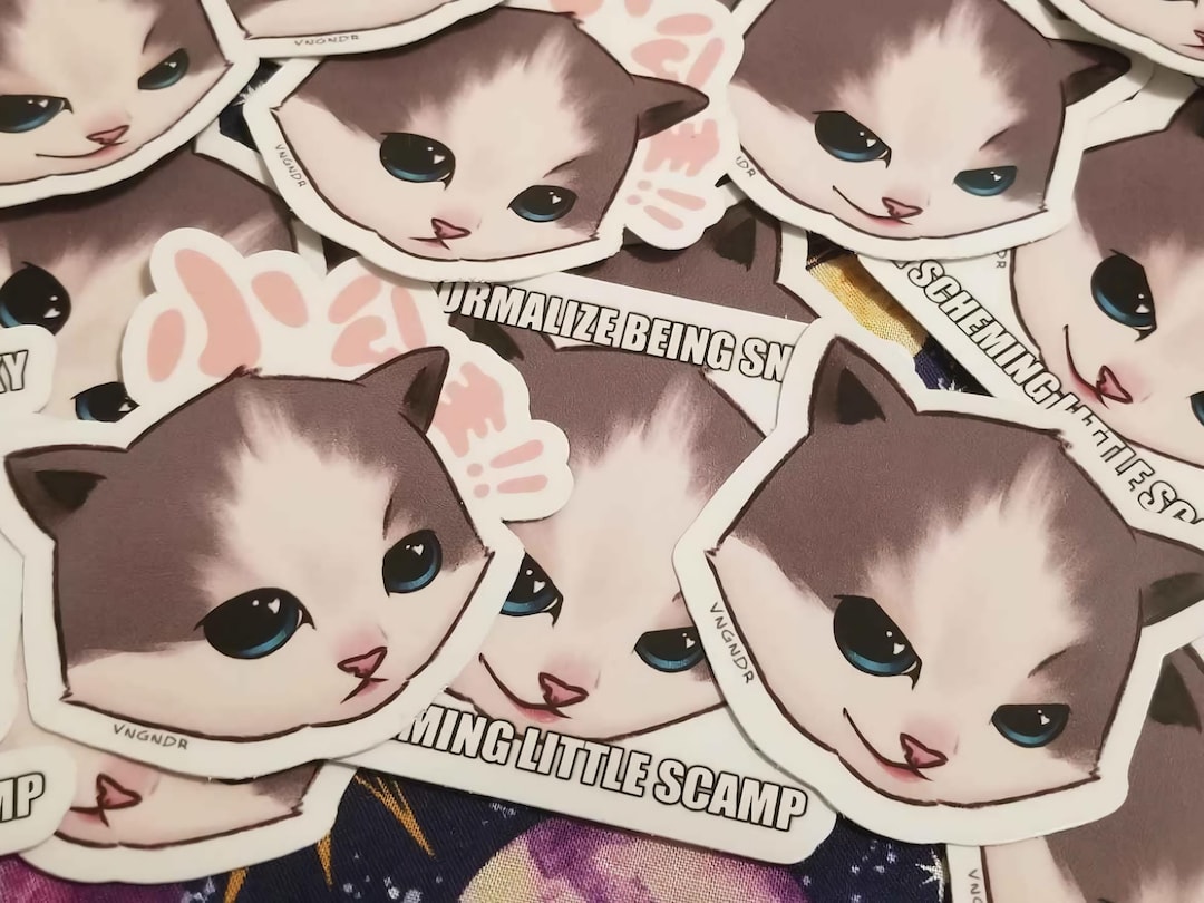 Hehe Cat Stickers - 3