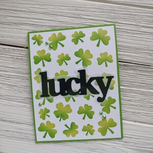 Carte faite main pour la Saint-Patrick - Carte trèfle - Cartes trèfle porte-bonheur - Cadeau pour la Saint-Patrick - Saint-Patty - Cartes irlandaises - Cadeaux irlandais
