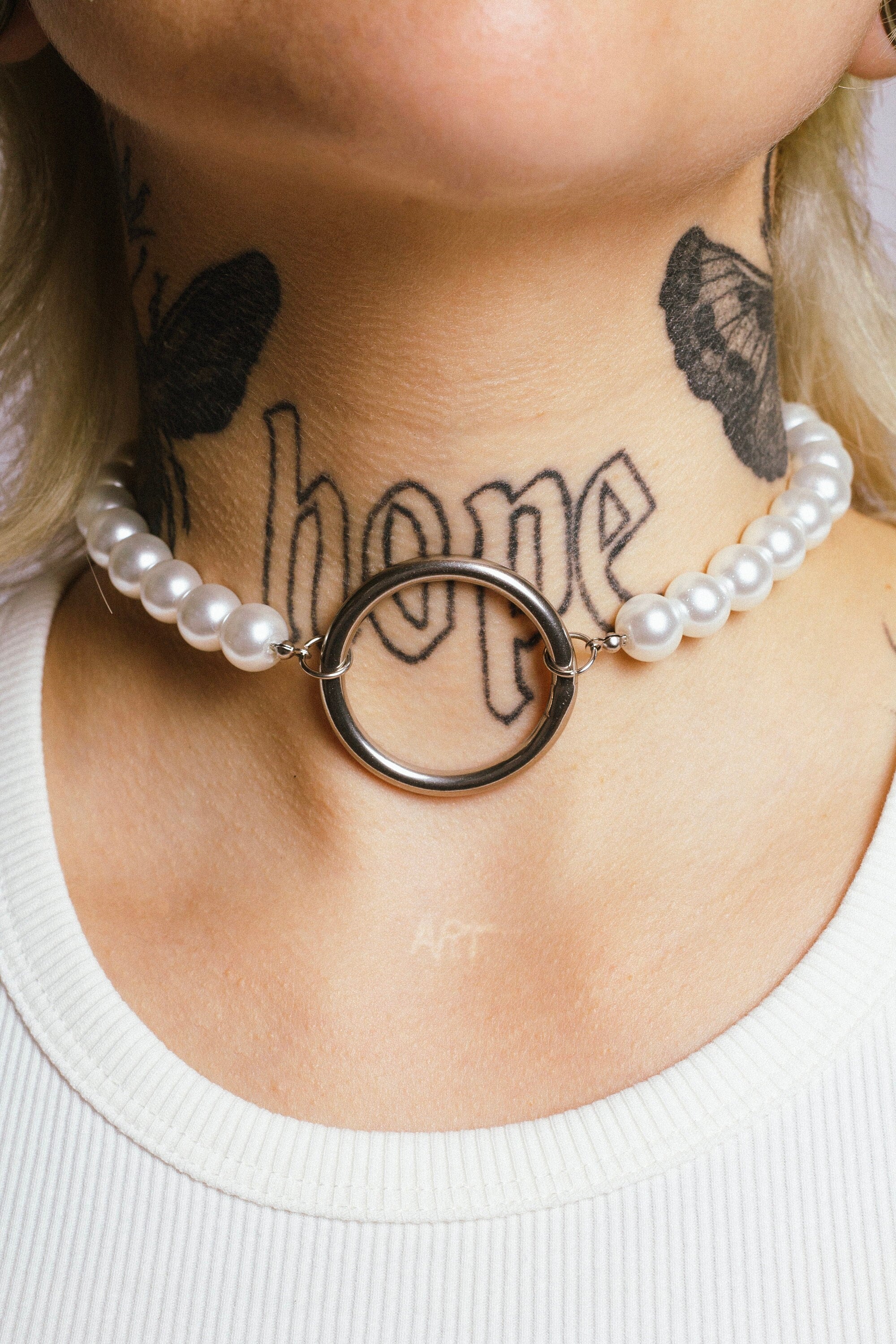 【日本入手困難】l choker with artificial pearls 7.5-8.0mm Japanese Akoya White Choker Length Pearl Necklace