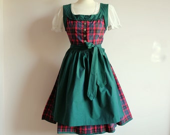 Kariertes Vintage Dirndl 2-tlg. Gr 38/44