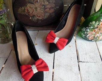 Schuhclips mit Roter Schleife