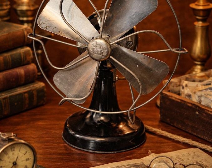 Antique POLAR CUB Type D A.C. GILBERT Small Desk Table Electric Fan 6 ...