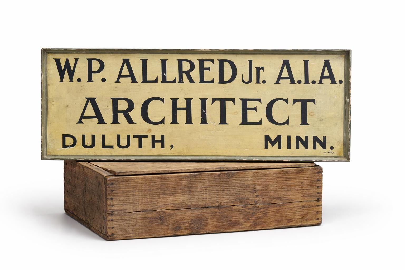 Rare Early 1900s Architect Office Sign AIA Duluth Minnesota Hand ...