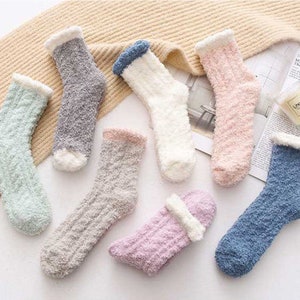 Cotton Candy fuzzy socks, winter socks, warm socks, cozy socks, sleep socks, gift for her, special occasion