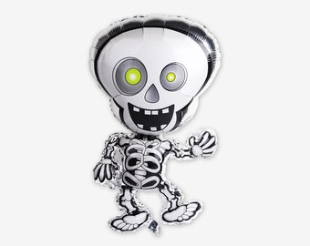 33" Halloween foil Balloon, foil balloon, skeleton balloon, spooky, inflated balloon, decoration,  Halloween party Decor