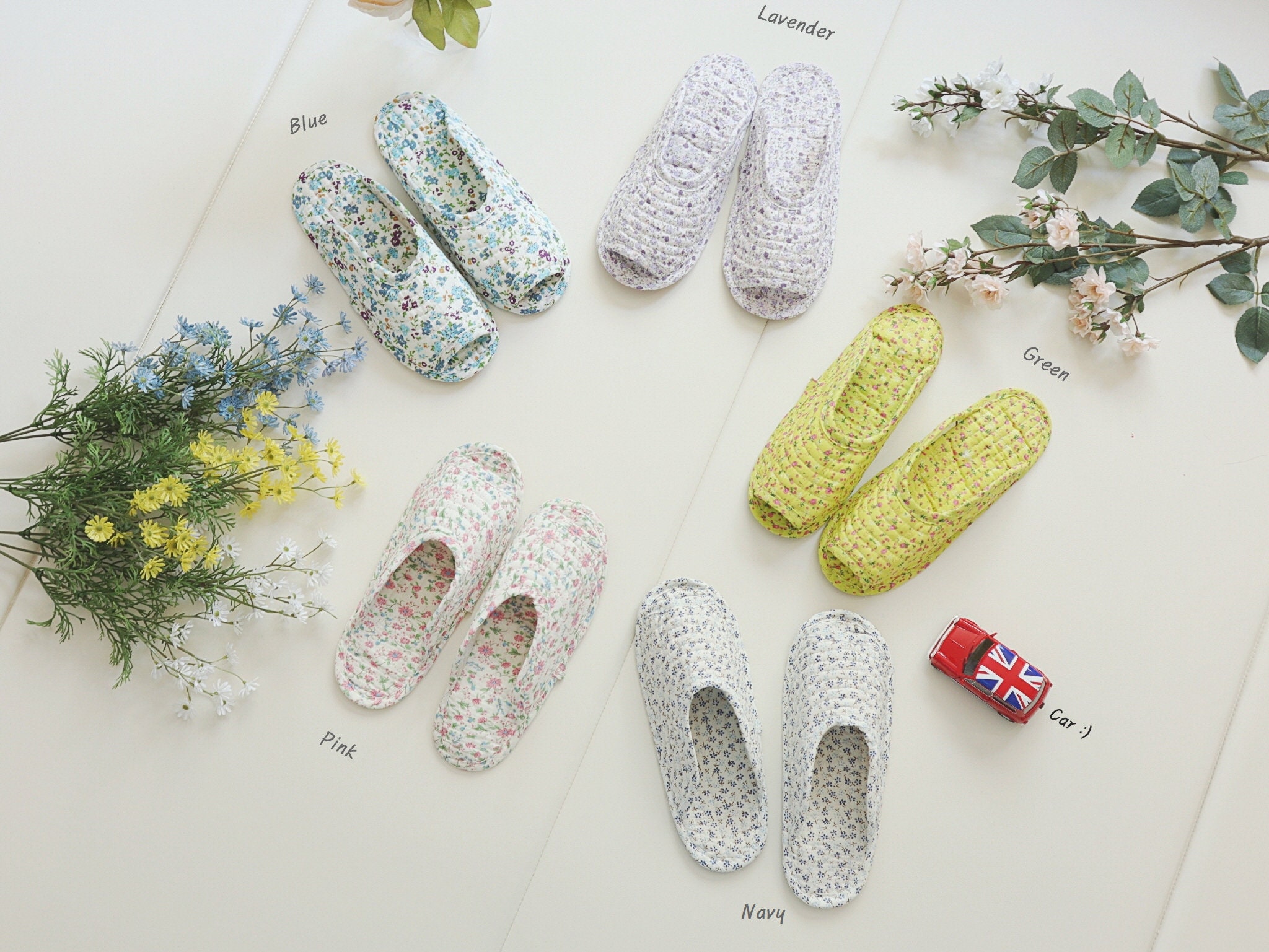 Indoor slippers, pattern, flowers, colorful, non-slip, indoor socks, …