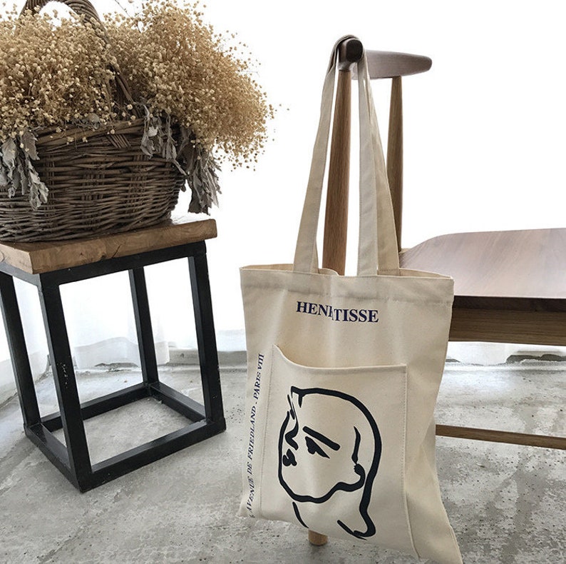 Henri Matisse Canvas bag cotton bag, Eco Friendly Tote Bag, all season bag, recycled bag, art image 4