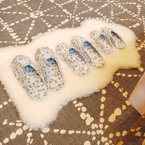 Indoor slippers, cute slippers, bunny slippers, quilted slippers, cotton, socks, non-slip, indoor socks, quilted socks, flexible slippers bild 7