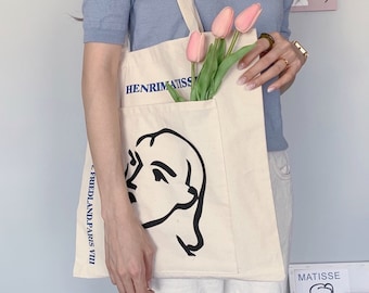 Henri Matisse Canvas bag cotton bag, Eco Friendly Tote Bag, all season bag, recycled bag, art