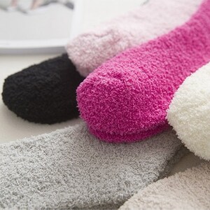 Mini Beads fuzzy socks, winter socks, warm socks, cozy socks, sleep socks, gift for her, special occasion image 6