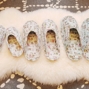 Indoor slippers, cute slippers, bunny slippers, quilted slippers, cotton, socks, non-slip, indoor socks, quilted socks, flexible slippers bild 2