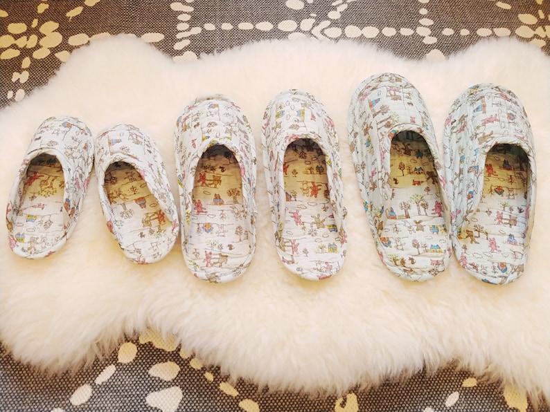 Indoor slippers, cute slippers, bunny slippers, quilted slippers, cotton, socks, non-slip, indoor socks, quilted socks, flexible slippers bild 2