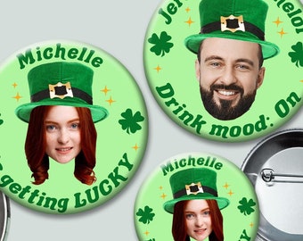 Custom St. Patrick's Day Pinback Buttons: Irish Party Favors (2.25" and 3")