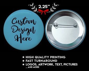 58mm 5pcs A 5 Custom Print Personalised Pinback Pin Button Badge pinback 2.25"