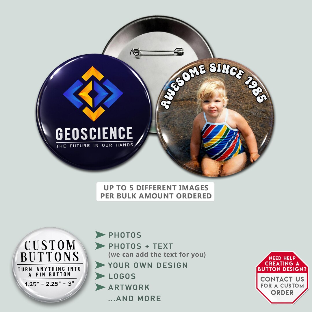 Custom Pin Buttons – Turn Anything Into a Personalized Photo Badge ( 1. ...