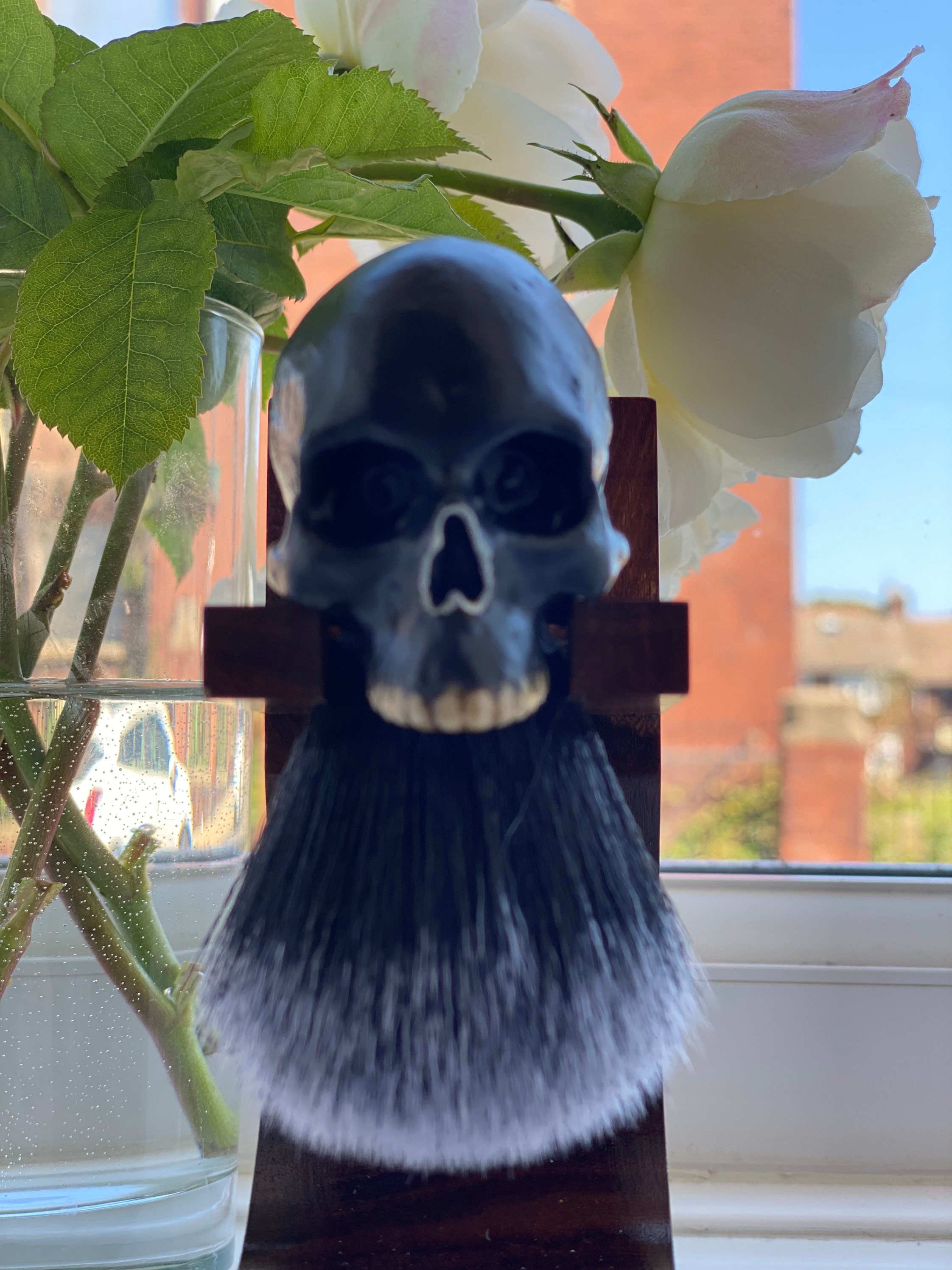 New Black Jawless Skull Shaving Brush tool Etsy