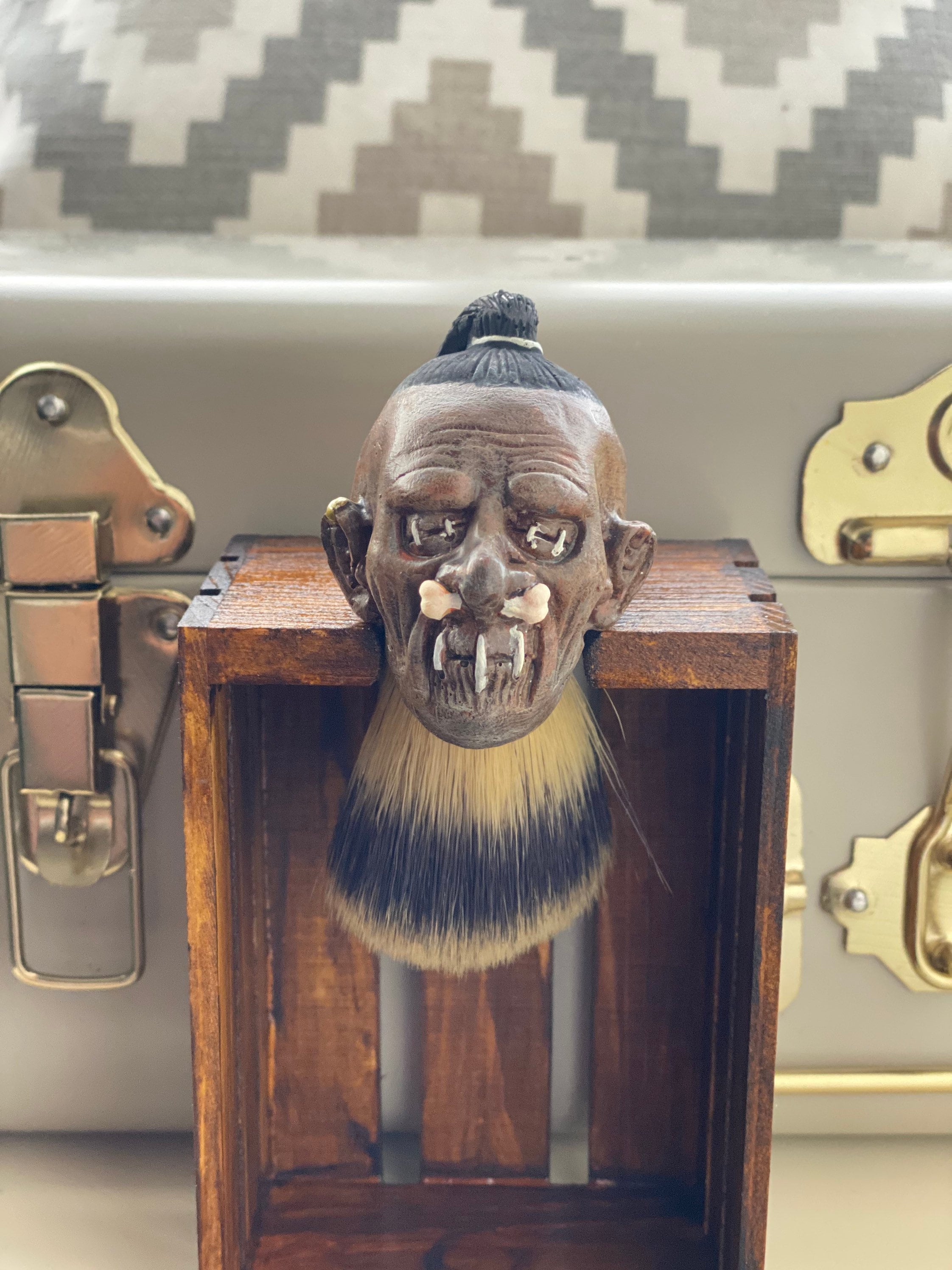 Voodoo shrunken head tiki shaving brush gift Etsy