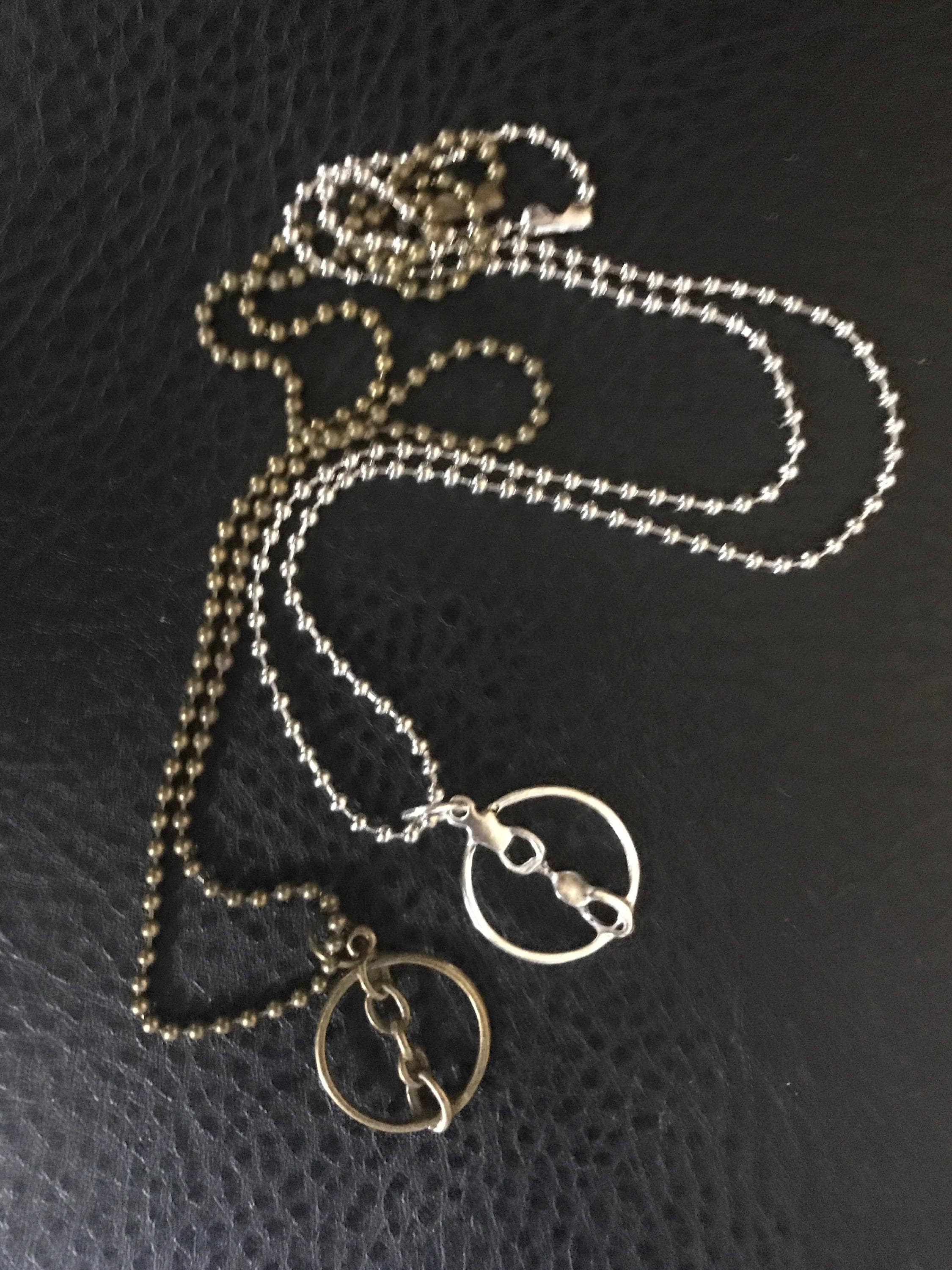 Circle Necklace Custom Couples Jewelry Man Woman Adult Relationship Weddings Rope Chain Infinity