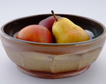 Ceramic lotus bowl, handmade serving, centerpiece or fruit bowl