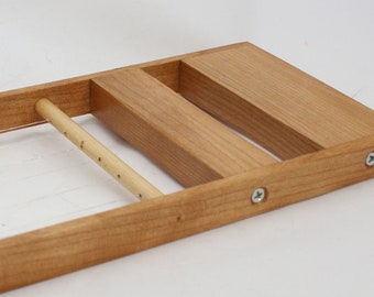 1/2" Cut VERTICAL Curd Cutter Cheesemaking Curd Knife Handmade Stainless Steel Wires and Cherry Wood Curd Harp