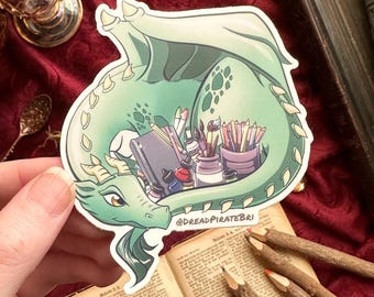 Artemis the ART Supply Dragon - STICKER