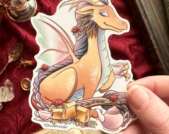Dragón de té - PEGATINA