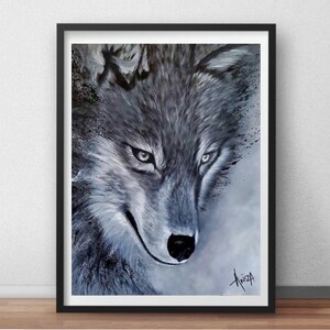 Quiet confidence poster print/art print/wall poster/wolf/animal art/wall art/printing