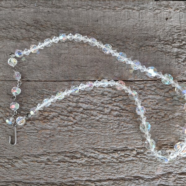 Ab Crystal Necklace Etsy