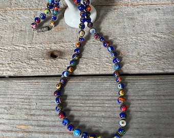 Vintage Millefiori Murano Beaded Necklace Needs Repairs