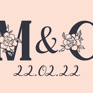 Iron-on image letters monogram date wedding floral desired text glitter textile sticker foil glitter foil glitter foil 24 colors