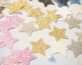 Sterne Aufkleber Hotfix Bügelbild Textilaufkleber Glitterfolie Glitzerfolie irisierend 30 Stück