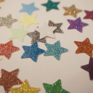 Stars sticker hotfix iron-on textile sticker glitter foil glitter foil colorful 25 pieces