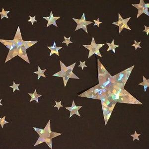 Stars iron-on image 30 pieces holographic crystal sticker hotfix iron-on image sticker hotfix iron on fabric patch transfer vinyl glitter