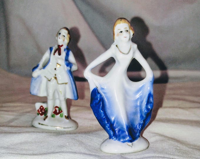 Waltzing Couple Miniature Figurines Vintage Occupied Japan Etsy
