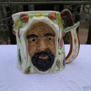 Zeer zeldzame Lancaster en zonen, Engeland, Arabische sjeik grote Toby Jug, Lancaster Toby Jug, grote figurale Toby Jug, werper