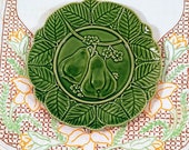 Bordallo Pinneiro Majolica Style Pears Plate Vintage Bordallo Pinneiro, Majolica Style, Pears Plate, Serving Plate, Display Plate