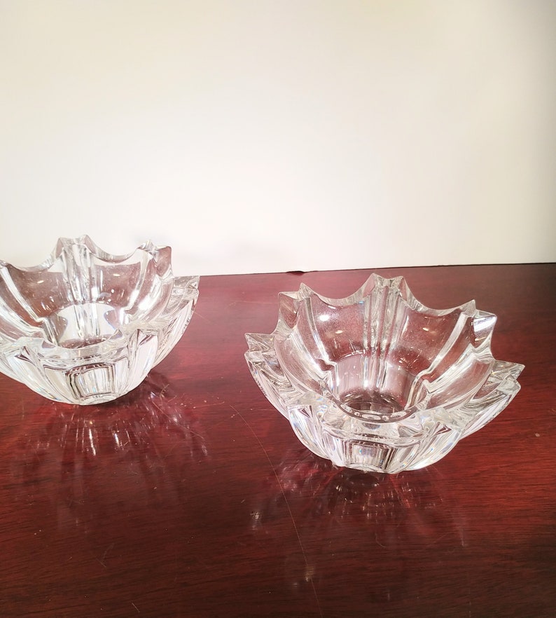 Vintage Crystal Glass Candle Holders - Set of 2 Matching; Vintage ...