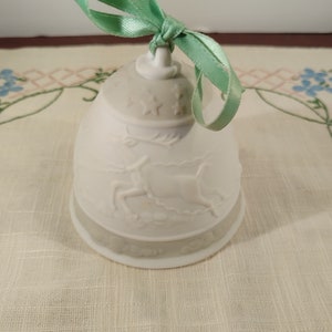Lladro 1988 Porcelain Christmas Santa and his Reindeer Bell; Vintage Lladro, Lladro Christmas Bell, Vintage Christmas, Lladro Collectable